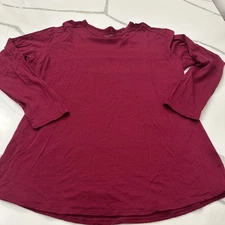 Seg'ments Women's 100% Merino Wool Long Sleeve Base Layer Tee Sz XXL  2XL Berry