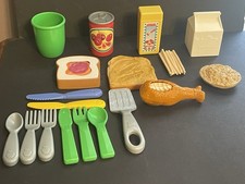 Small Lot Of Fisher Price Food, Utensils More, Some Vintage