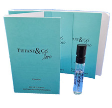Tiffany  Co Love for HIM Eau De Toilette Spray Mini Vials 0.04oz LOT OF 4 