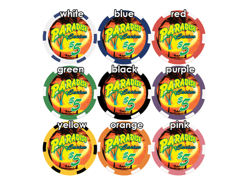 200 Custom Poker Chips : Both sides printed in Full Color with your designs - Picture 2 of 4
