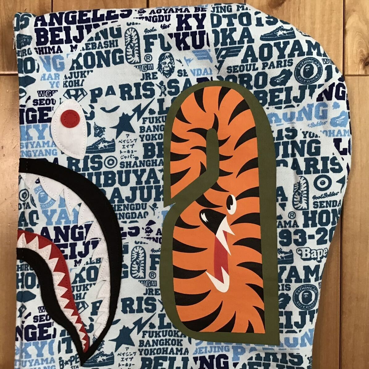 BAPE XXV CITIES CAMO Shark full zip hoodie Blue A Bathing
