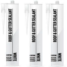 3X BIAŁY USZCZELNIACZ DACHOWY I RYNNY WYSOKA WYDAJNOŚĆ NAPRAWY SZYBKOSCHNĄCY USZCZELNIACZ 260ML