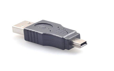 Lot of (5) Standard USB A to Mini USB Converter Adapters