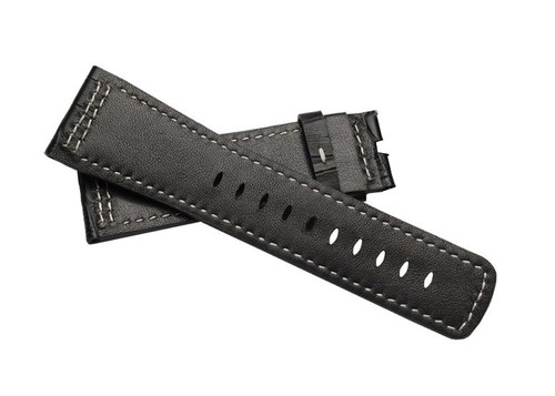 Nuevo 28 mm Negro Premiun Cuero Genuino Reloj Correa de Banda para SevenFriday - Imagen 2 de 2