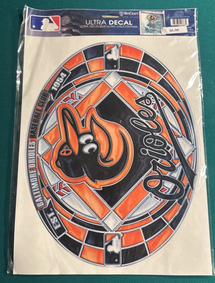 Baltimore Orioles Ultra Decal - New, Unopened - Approx. 13” x 10” - Image 2 of 2