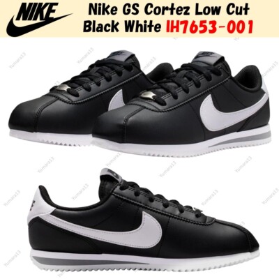 Nike GS Cortez Low Cut Black White IH7653-001 Size 3.5Y-7Y