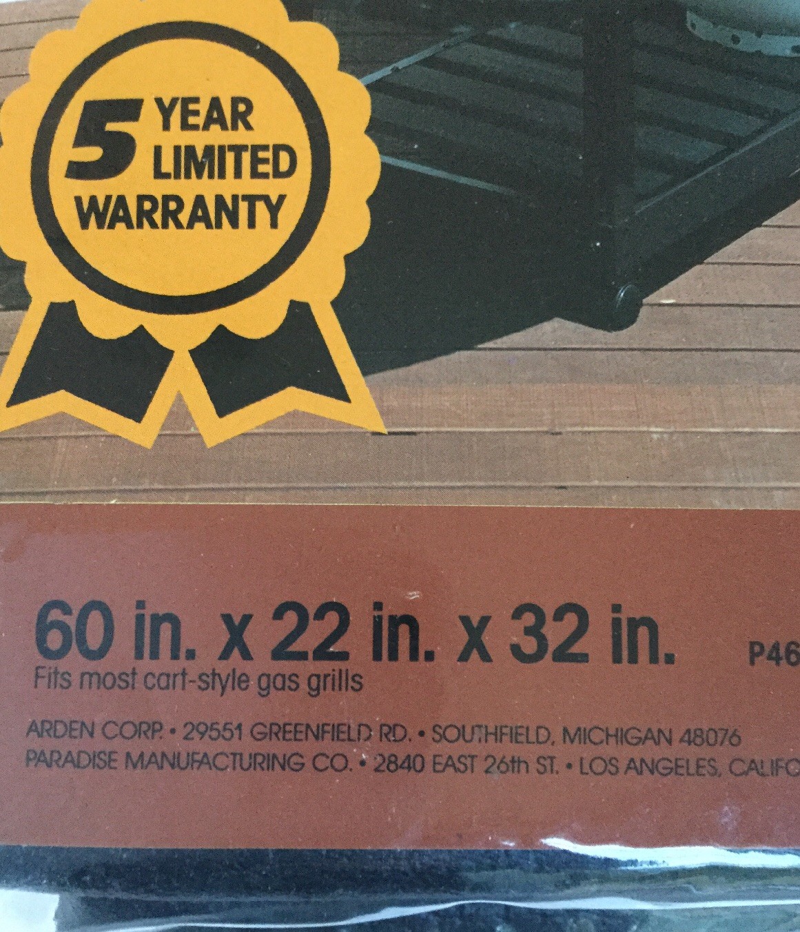 Arden Paradise Gas Grill Cover Black BBQ Cover eBay