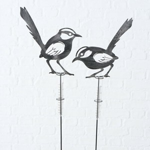 Boltze Gartenstecker Regenmesser Garten Deko Aus Metall Silber Auswahl Ebay