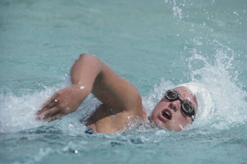 Foto deportiva antigua de natación olímpica de Cynthia Cindy Nicholas de Canadá - Imagen 1 de 1
