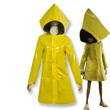 Kids Little Nightmare Cosplay Costume Six Performance Yellow Hooded Adult Jacket