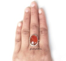 Red Carnelian Gemstone 925Sterling Silver Beautiful Handmade Ring All Size Sr300