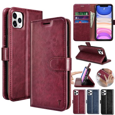 Iphone 11 Pro Max Se 2 7 8 Case Magnetic Leather Wallet Flip Stand Cover Ebay