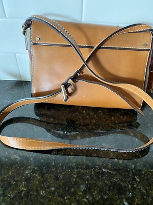 BURBERRY 'Henham' Canvas Check Small Crossbody Bag Saddle BURBERRY 'Henham' Canvas Check Small Crossbody Bag Saddle