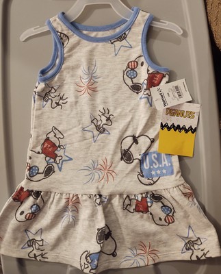 Peanuts Snoopy Woodstock Americana Sleeveless Dress Girl Size 18M