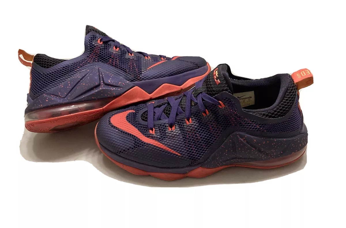 Purple and orange lebrons sale