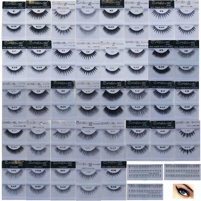 Clearance The CREME Shop 100% Human Hair False Eyelashes Handmade