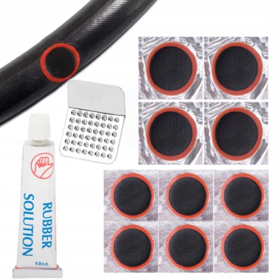 MARKENLOS Fahrrad Reparatur Set 12tlg Fahrradflickzeug Flickzeug Pannenset Reifenreparatur