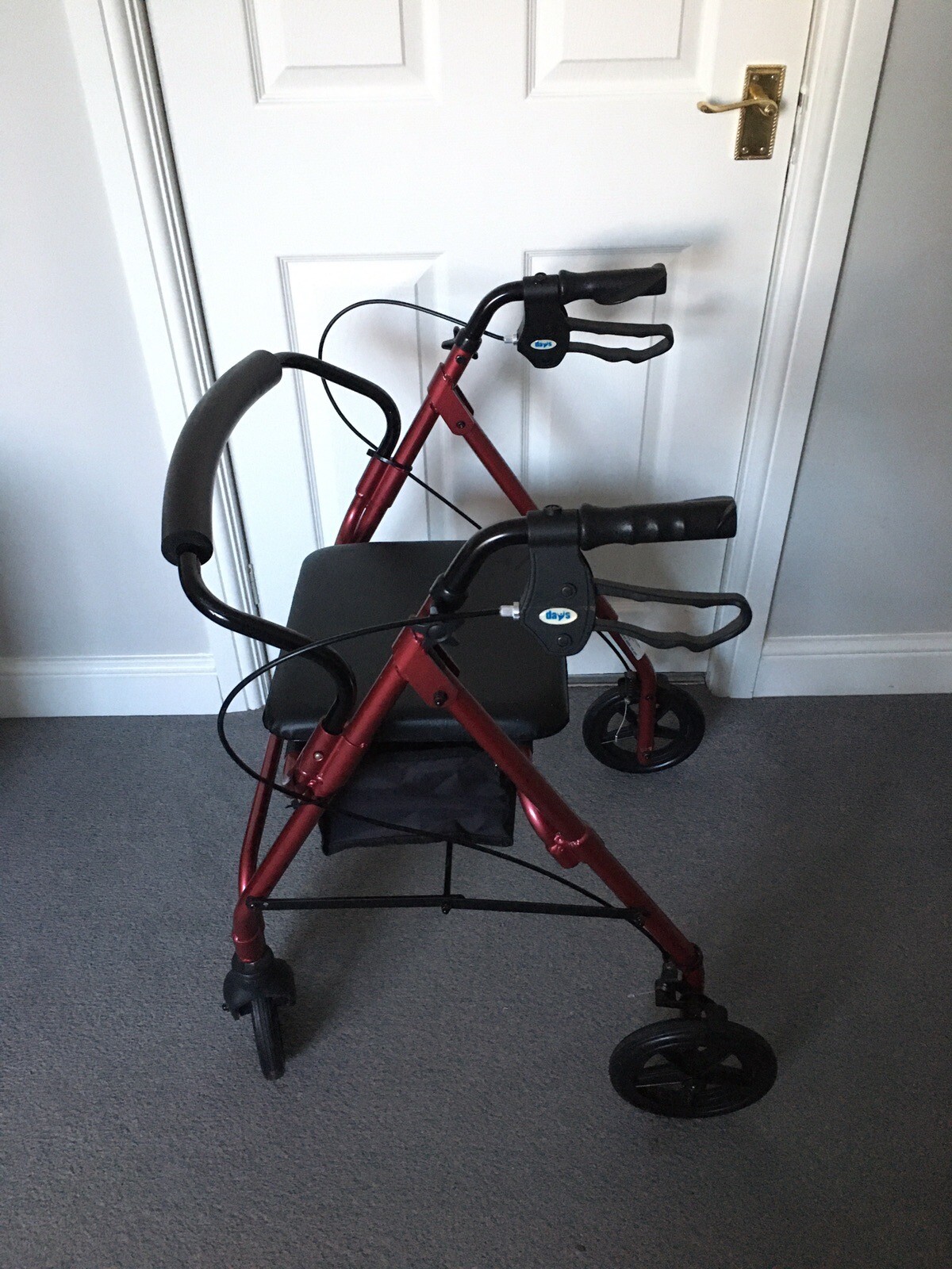 Days Lightweight Folding Four Wheel Rollator, Mobility Walker with Seat