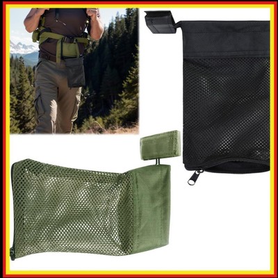 Ammo Brass Shell Catcher Zippered Bottom Cartridge Collector Mesh Collection Bag