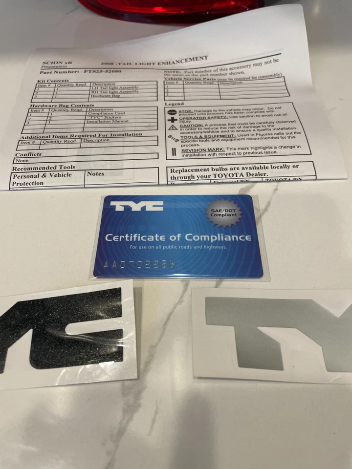 Luz trasera OEM Scion xB | Lado del conductor | 81551-12A60 - Se adapta a 2008-2011 Foto 4 de 4