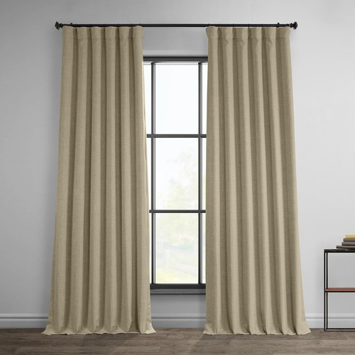 HPD Half Price Drapes Tenda Vela A Righe In Finto Lino – 1 Pannello, 127x213 Cm, Montpellier, Per Soggiorno O Camera