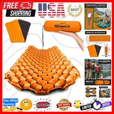 Compact Lightweight Air Pad for Camping - Inflatable Sleeping Mat with Hand Pump