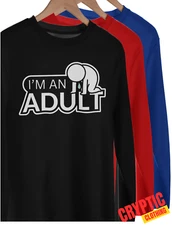 I'm An Adult T SHIRT S-3XL Funny Old Sarcastic Parenting Gag Gift Gamer Joke TEE