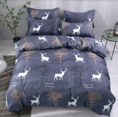 3D White Fawn ZHUA1112 Bed Pillowcases Quilt Duvet Cover Set Queen King Zoe