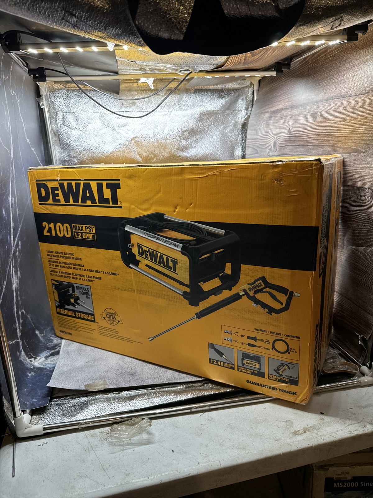 DeWalt DWPW2100 Cold Water Electric Pressure Washer 2100 PSI 1.2 GPM