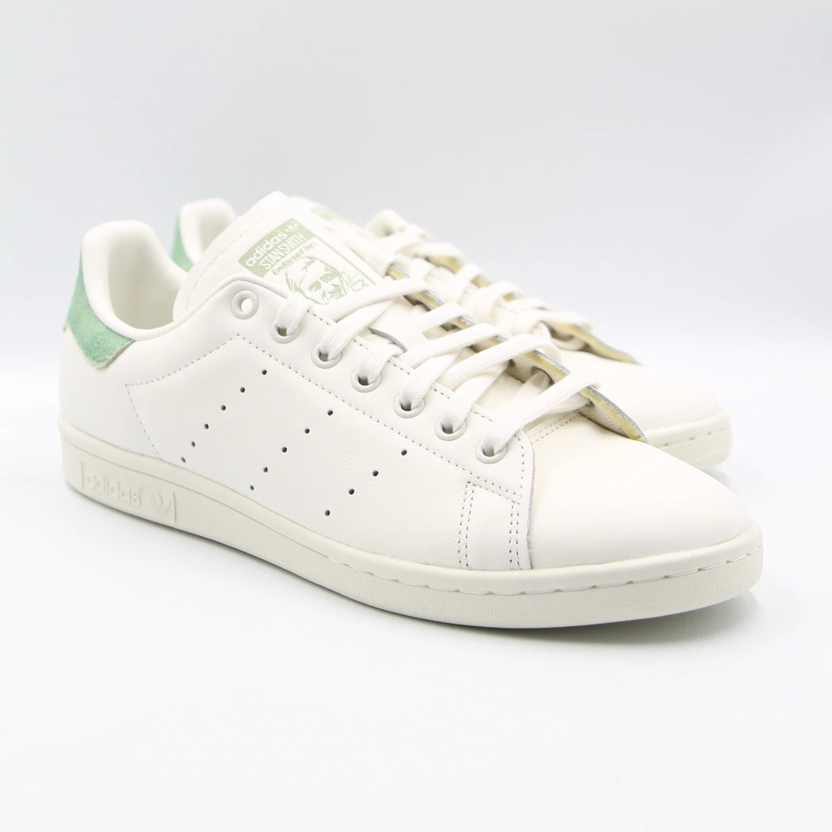 Adidas Stan Smith Mens Sneakers Leather Casual Shoes White Green
