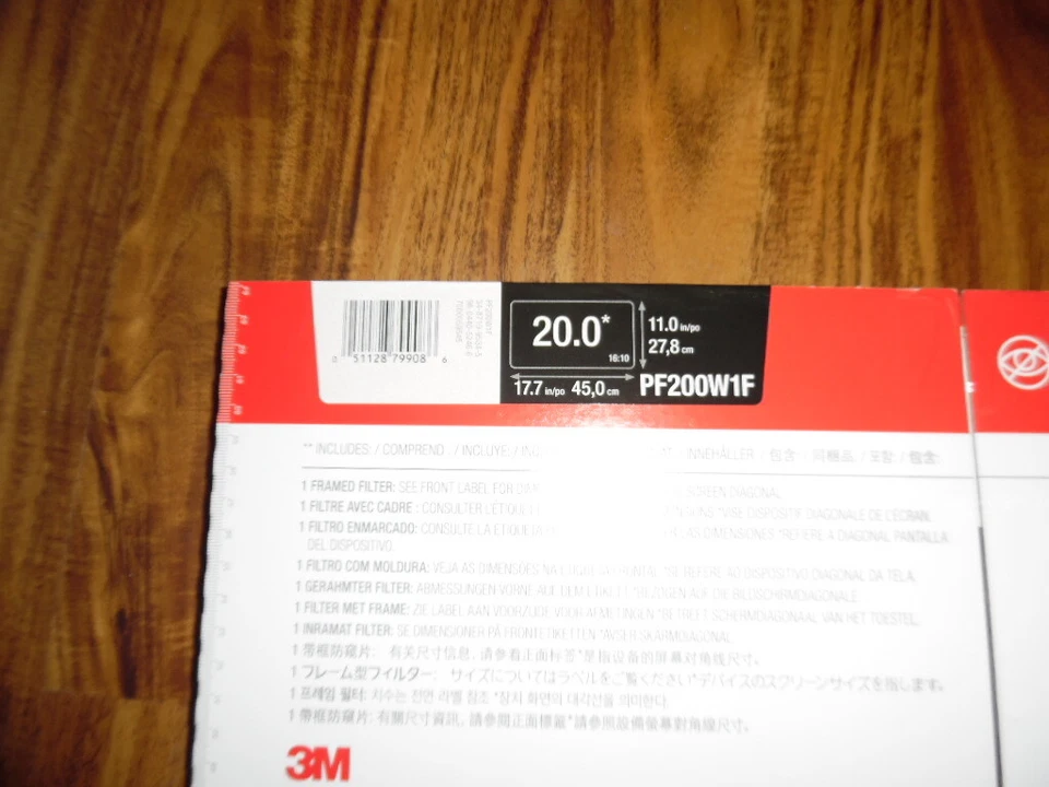 3M Framed Privacy Filter 20" Widescreen Monitor (16:10 - 17.7" x 11") (PF200W1F) - Image 4 of 4