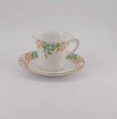 Vintage 1930er Hand Roslyn China ''Trix'' Triple Set Tasse/Untertasse & Beilagenteller