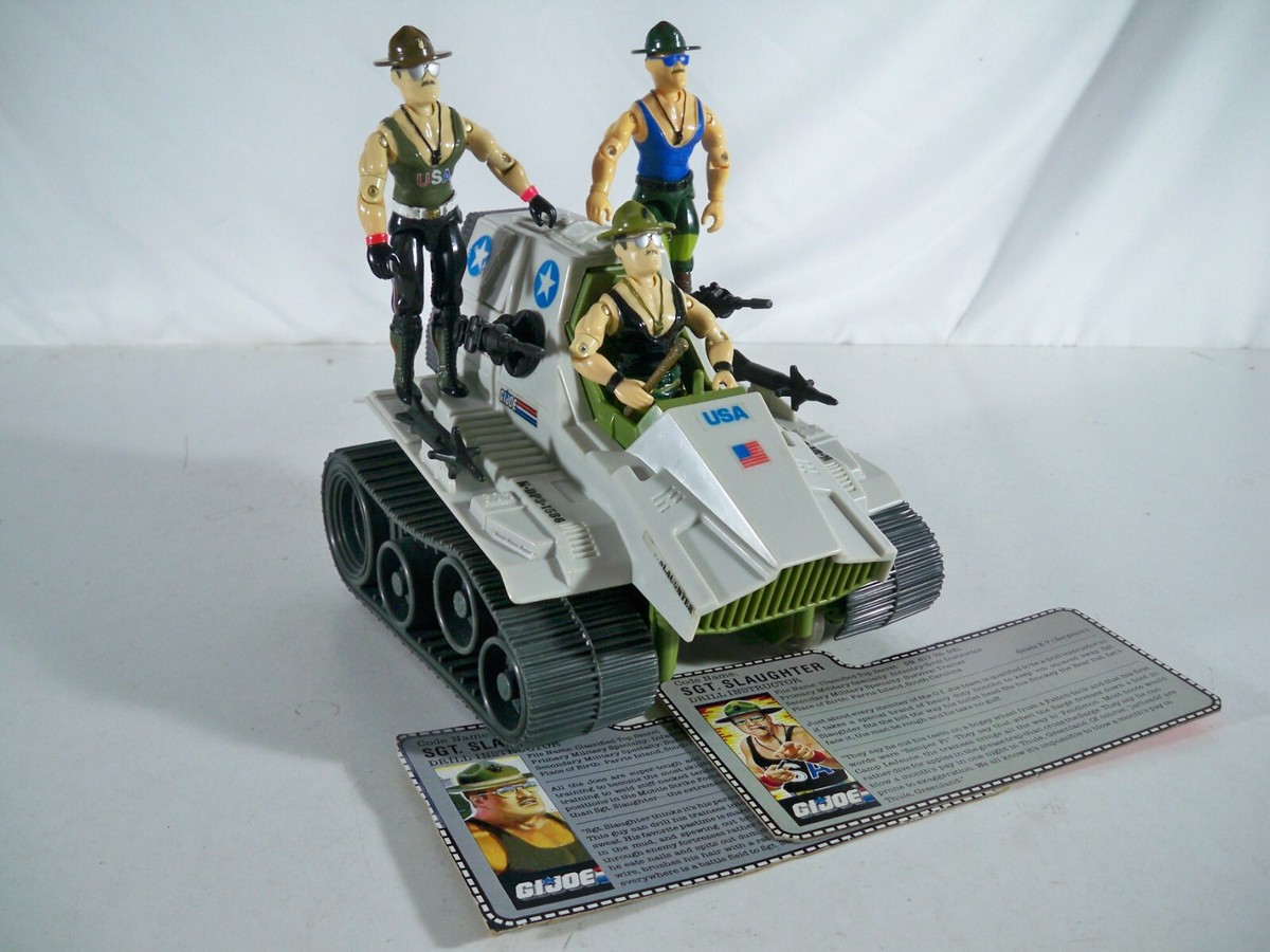 K24i05441 TRIPLE T TANK W/ SGT SLAUGHTER x 3 COMPLETE 1986 GI JOE
