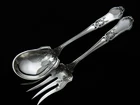 ❤️ LA ROCHELLE C.1909 INTERNATIONAL STERLING CHIPPED BEEF FORK & SUGAR SPOON