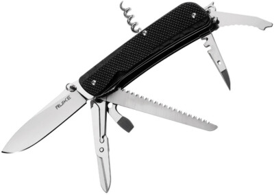 Ruike L42 Large Black Wrench Screwdriver Scissors Multifunction Knife Tool L42B