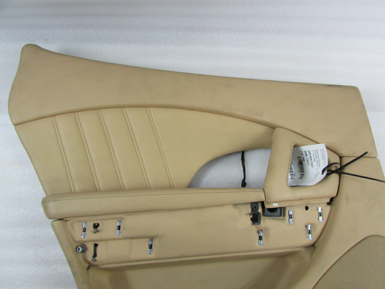 Maserati Quattroporte, LH, Left Rear Inner Door Panel, Cuoio, Used