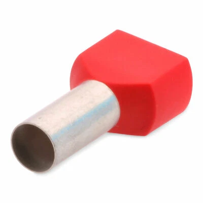 Twin-Aderendhülse Duo Zwilling zweiadrig 2 x 1,5 mm² Länge: 8 mm 500 Stück - Bild 1 von 4