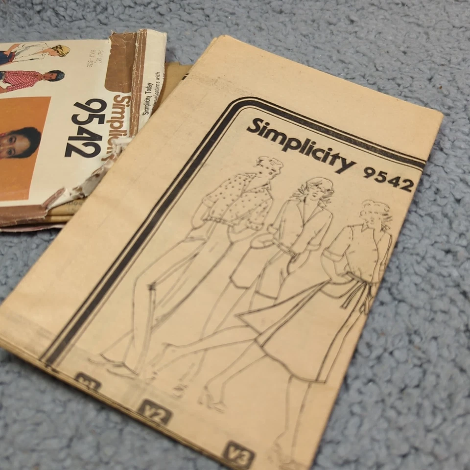 Simplicity 9542 Back-Wrap Skirt Pants Shorts Shirt Pattern Sz 16 1/2 - Image 3 of 4