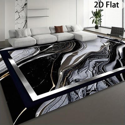 [Velvet] Large Luxurious Soft Thickened Area Rectangular Rug,Modern Minimalist