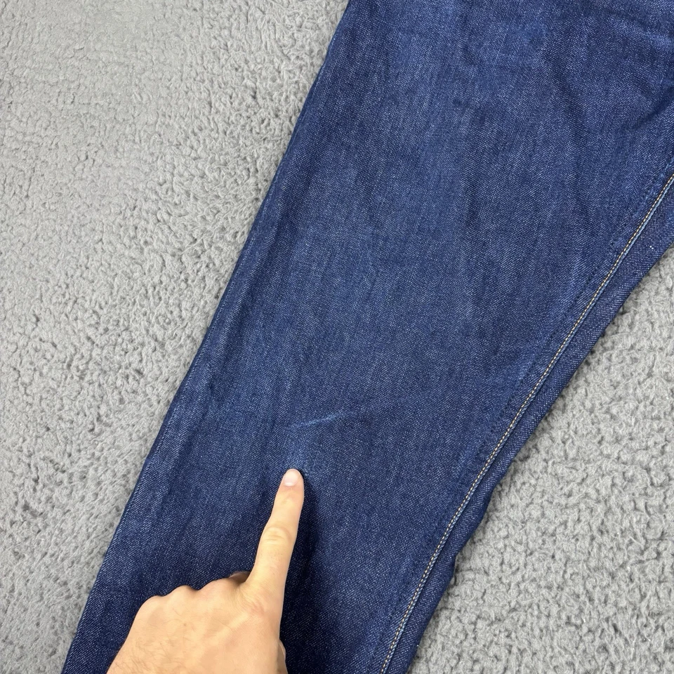 Gustin 男式牛仔裤 32x34* 直筒镂空牛仔深水洗口袋棉质 — 第 3/4 张图片