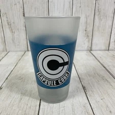 Dragon Ball Z Capsule Corp Frosted 16oz Drinking Glass - New