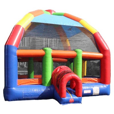 Commercial Inflatable Bounce House Rainbow Big Bubba Jumping Castle With Blower
