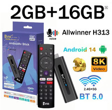 TV98 TV Stick Android 14 2.4G 5G Dual WiFi Smart TV Box 2G+16G 8K Media Player