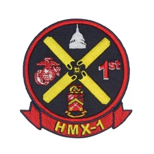 US Marine Corps Helicopter Squadron One Embroidered Iron On Patch OFFICIAL 152-A