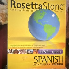 Rosetta Stone Spanish Latin America Levels 1-3 CD Set for Windows/Mac