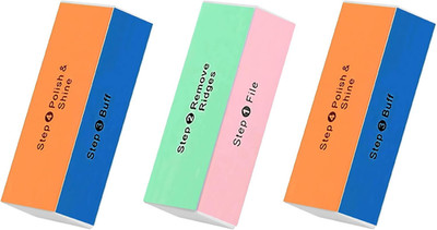 4 Way Shiny Block / 4 Step Buffing Block Shine Nail Buffer 3 Pcs