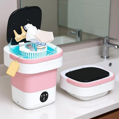 #ad #ad 16L Mini Portable Washer with Spin Basket 3 Cleaning Cycles Deep Cleaning $296.24