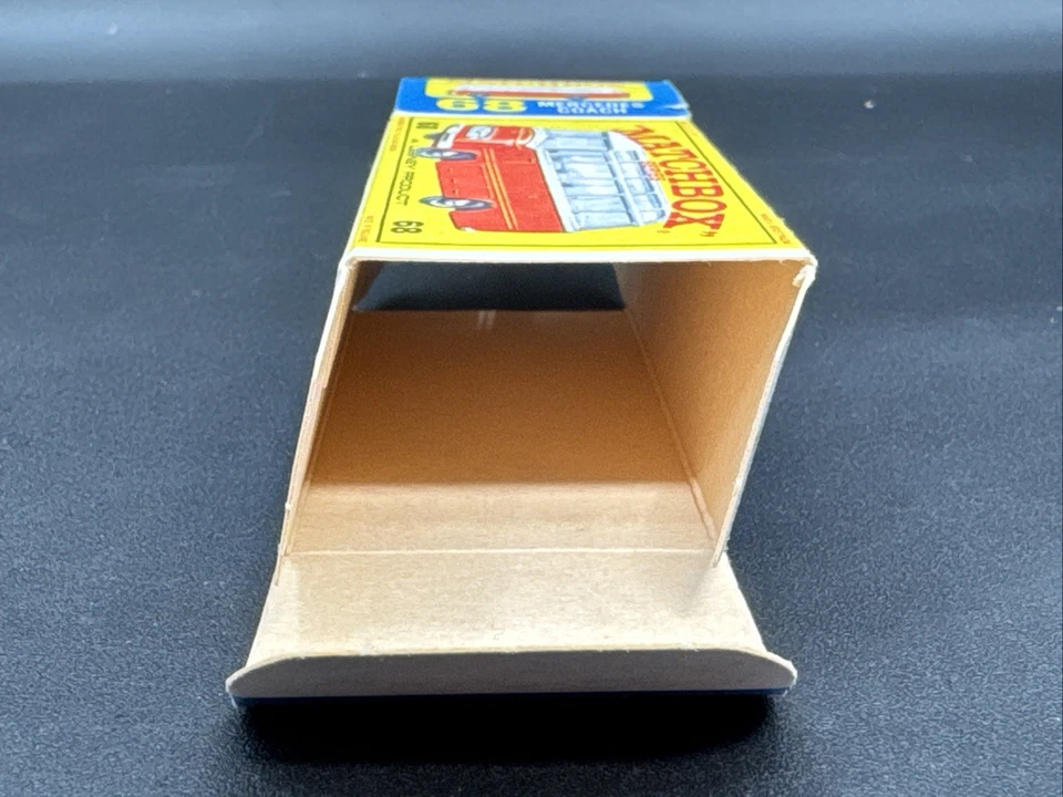 1960s  Matchbox Original EMPTY BOX CLEAN #68 MERCEDES COACH ORANGE BUS free ship - Image 4 of 4