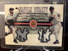 2001 Upper Deck Yankees Dynasty Dual Relic #YJ-PR Andy Pettitte Mariano Rivera