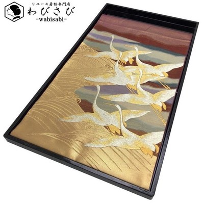 FUKURO OBI NISHIJIN KAWASHIMA-ORIMONO beautiful soaring crane WAVE O-4675